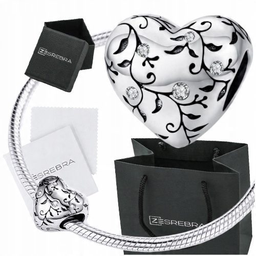 

Charms Srebrne Serce do Pandora srebro 925 koralik