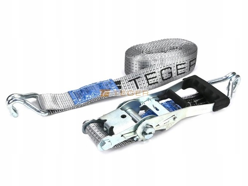 Pas transportowy 5T 6m z napinaczem z gumową okładziną 230mm atest Teger