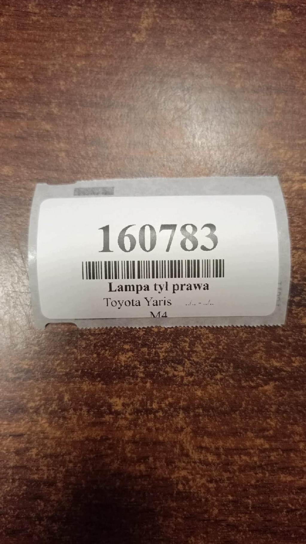 TOYOTA YARIS and light right rear part