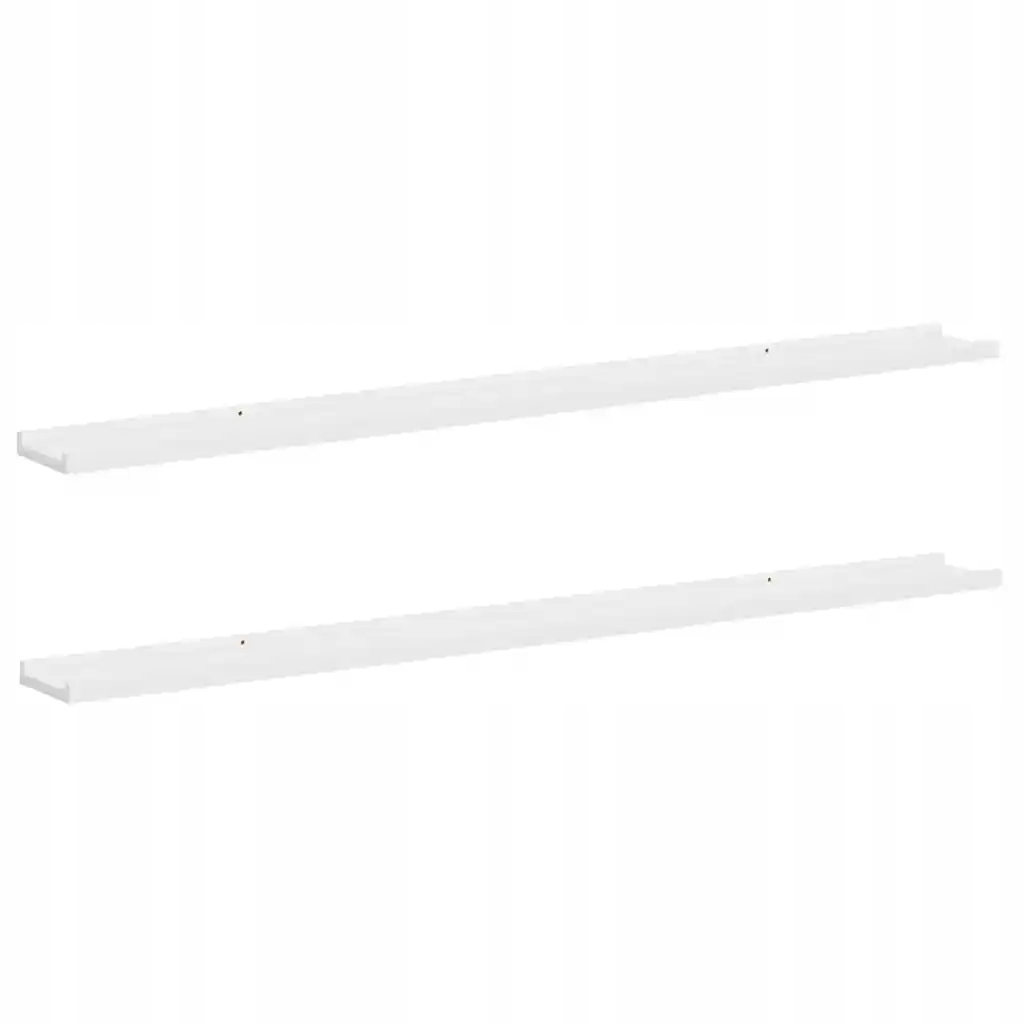 Nástěnná police z Mdf, bílá, 115x9x3 cm, max. nosnost 5 kg