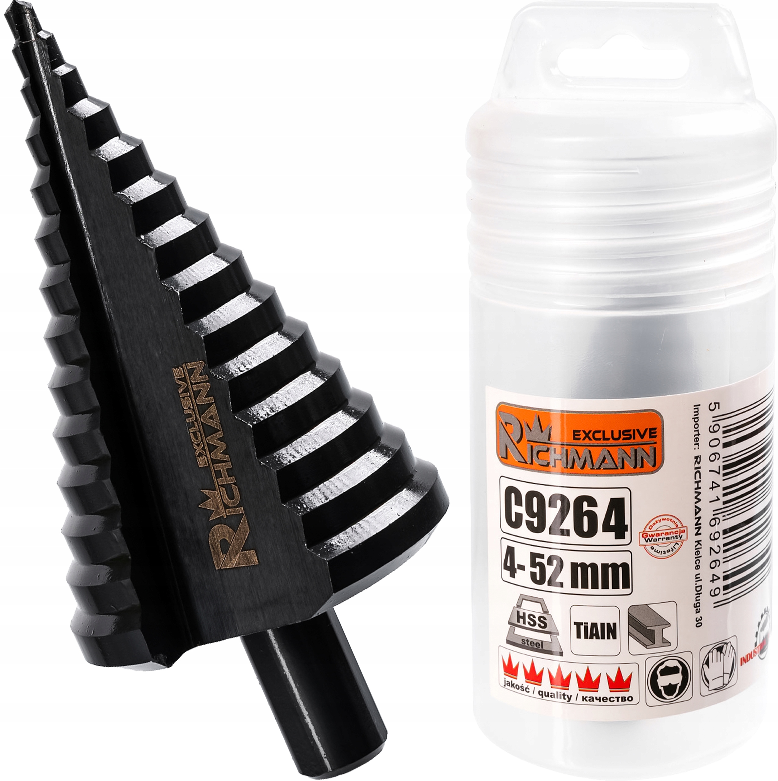 

Wiertło Stopniowe Spiralne Metalu Stali Hss 4-52mm