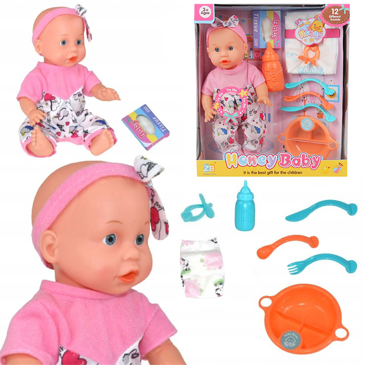 LALKA BOBAS MÓWI JAK ŻYWA SMOCZEK BUTELKA 30 CM