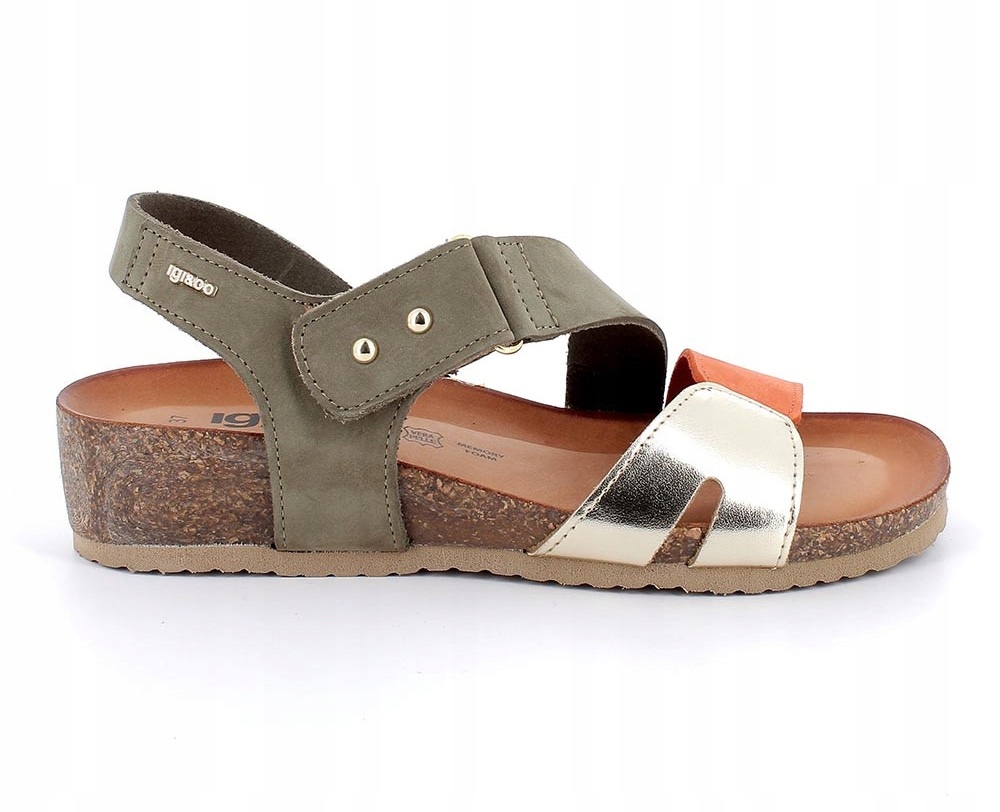 Kožené sandály na klínku vícebarevné Igi&Co 7698433 vel.36