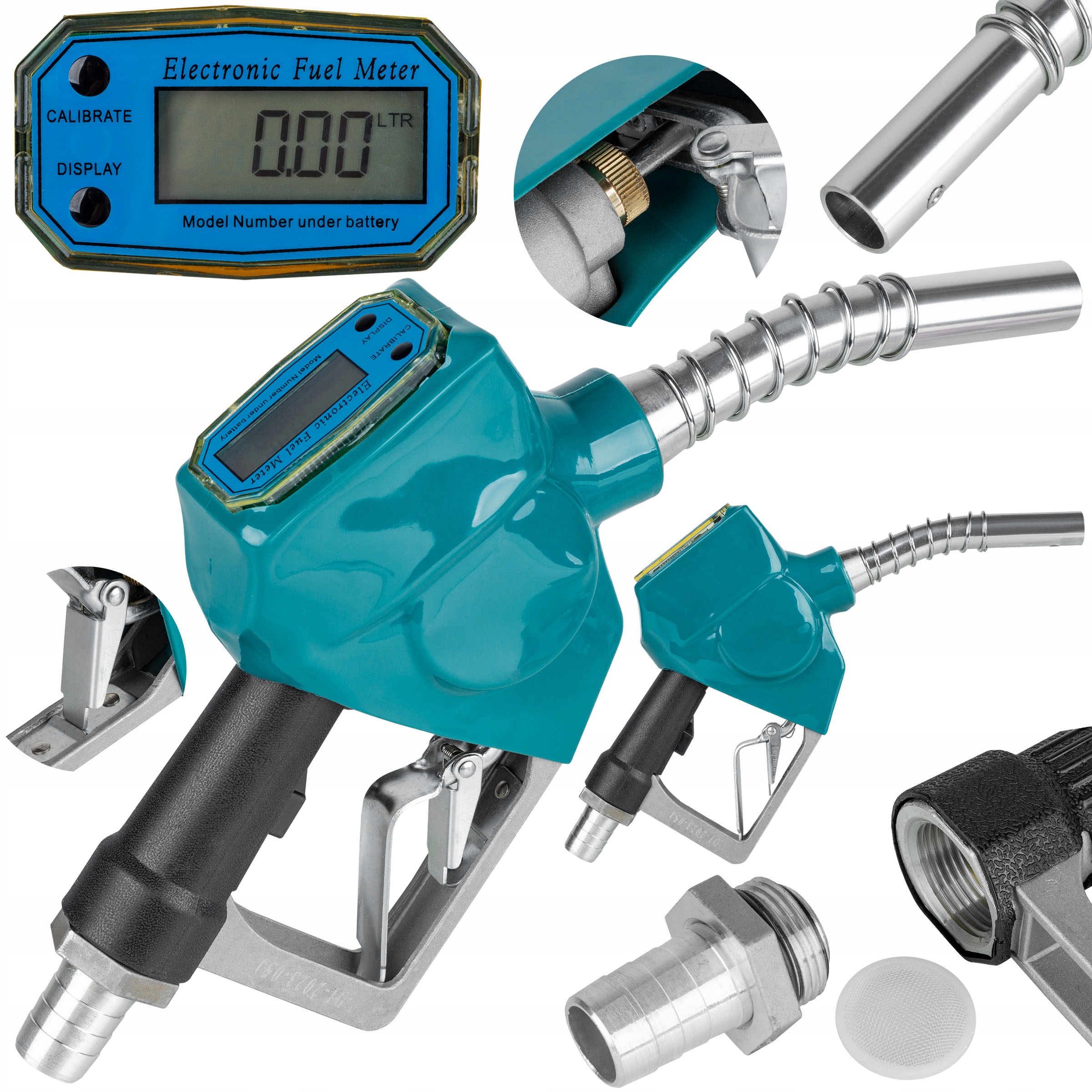 Pištoľ Cpn Palivová Pumpa Počítadlo LCD Kalibrácia