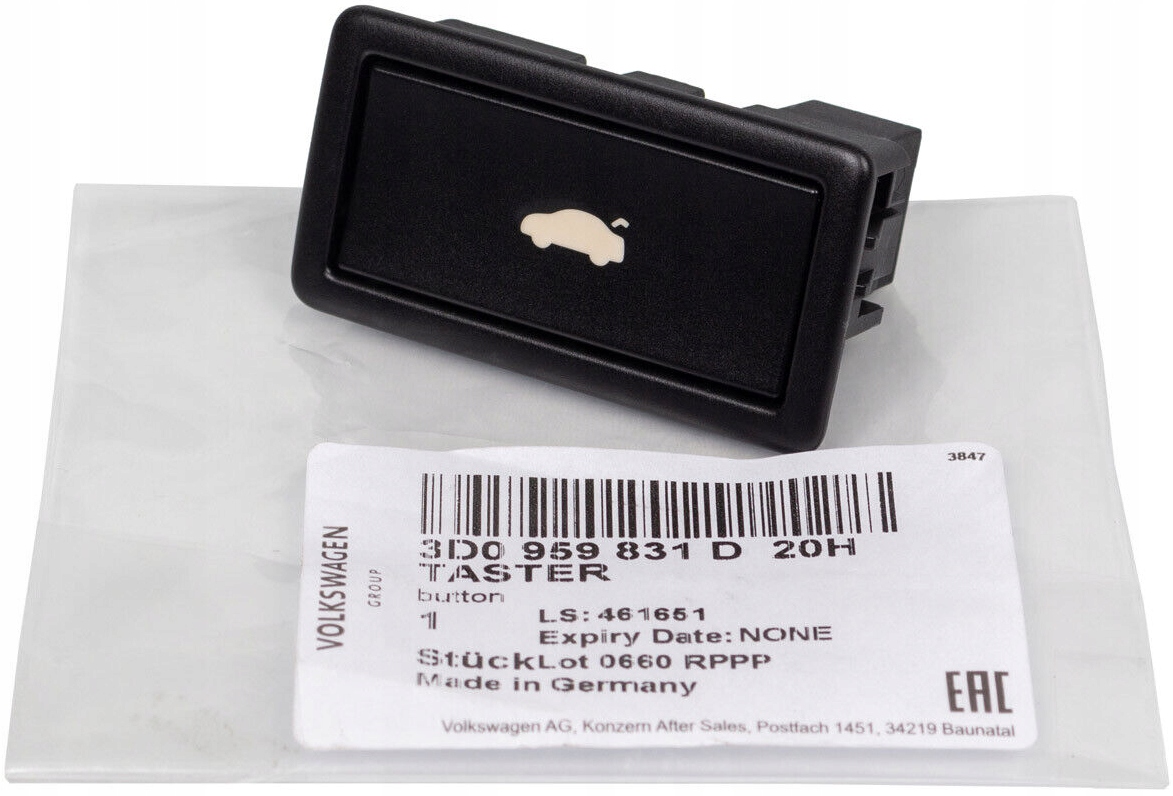 3D0959831D - КНОПКА ОТКРЫТИЯ БАГАЖНИКА 3D0959831D20H