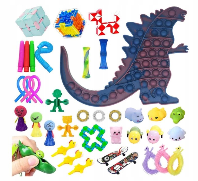 

Zestaw Zabawek Antystresowych Fidget Toys Pop it S
