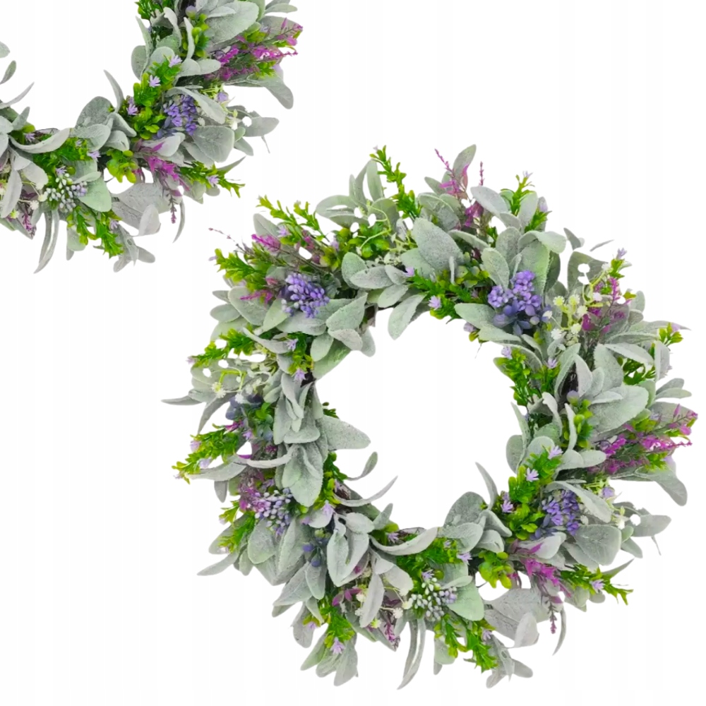 Jarní dekorační věnec na dveře, věnec dekorace, vícebarevné květiny