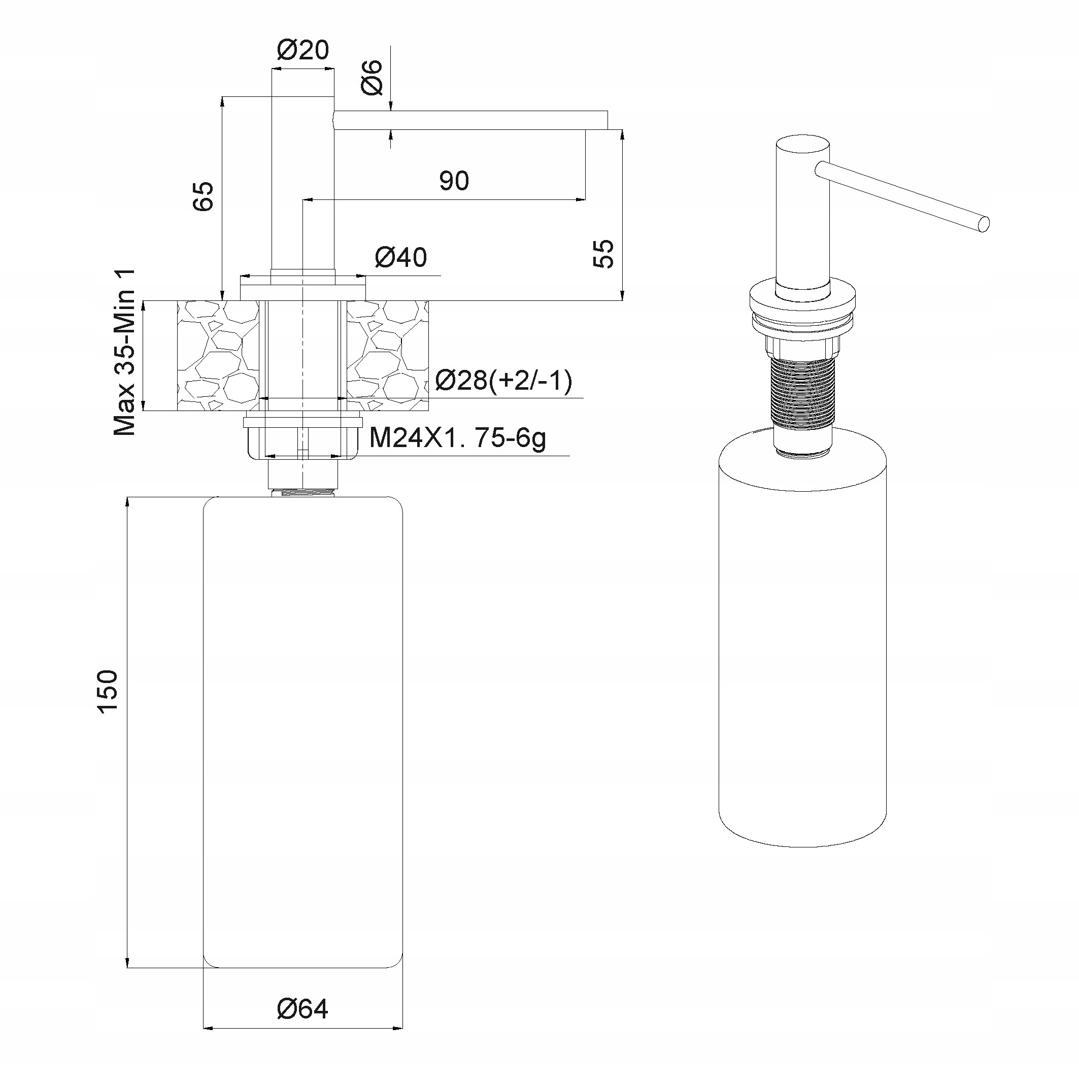 Dozownik KERNAU KSD 02 STEEL 500 ml EAN (GTIN) 5902701809942