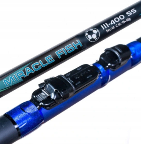 Wędka Bolonka 4m cw: 10-40g WĘGLOWA KRÓTKI SKŁAD Model Aqua Lite III-400 SS