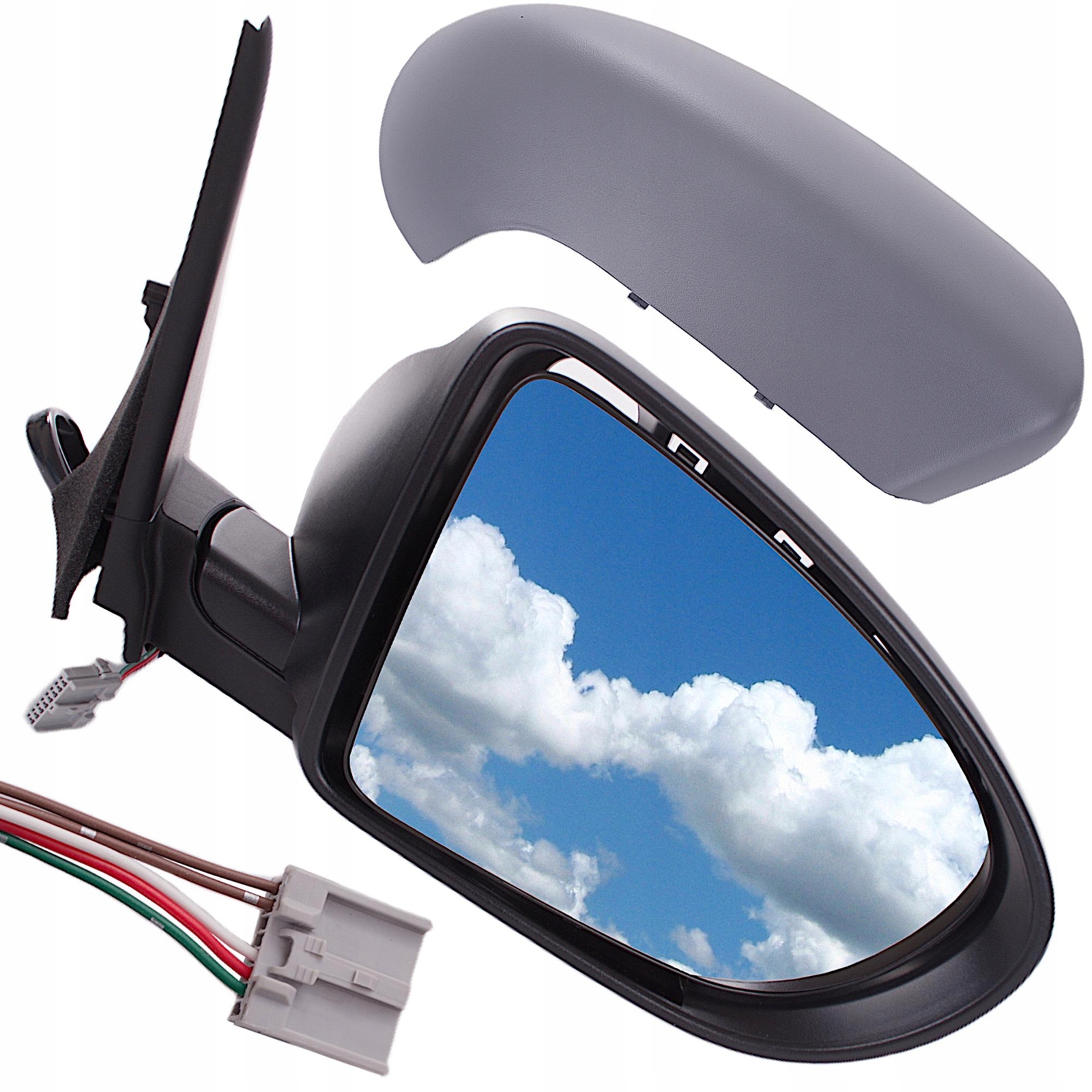 Pravé elektrické vyhřívané zrcátko 5 pinů pro Nissan Qashqai J10 2006-2014