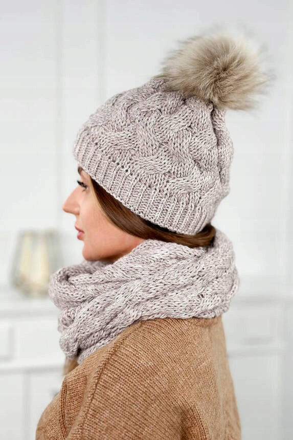 Komplet zimowy czapka i komin kolory Model PLK5