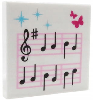 

Lego płytka 2x2 z nadrukiem nuty 3068bpb0589