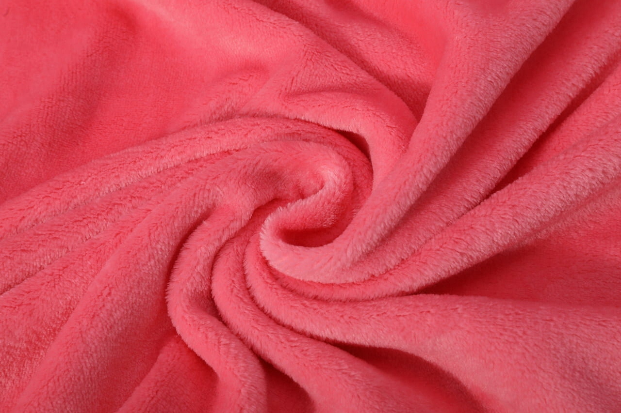 SZLAFROK Z KAPTUREM MIKROFIBRA ARBUZOWY L/XL CARLO Długość do kolan