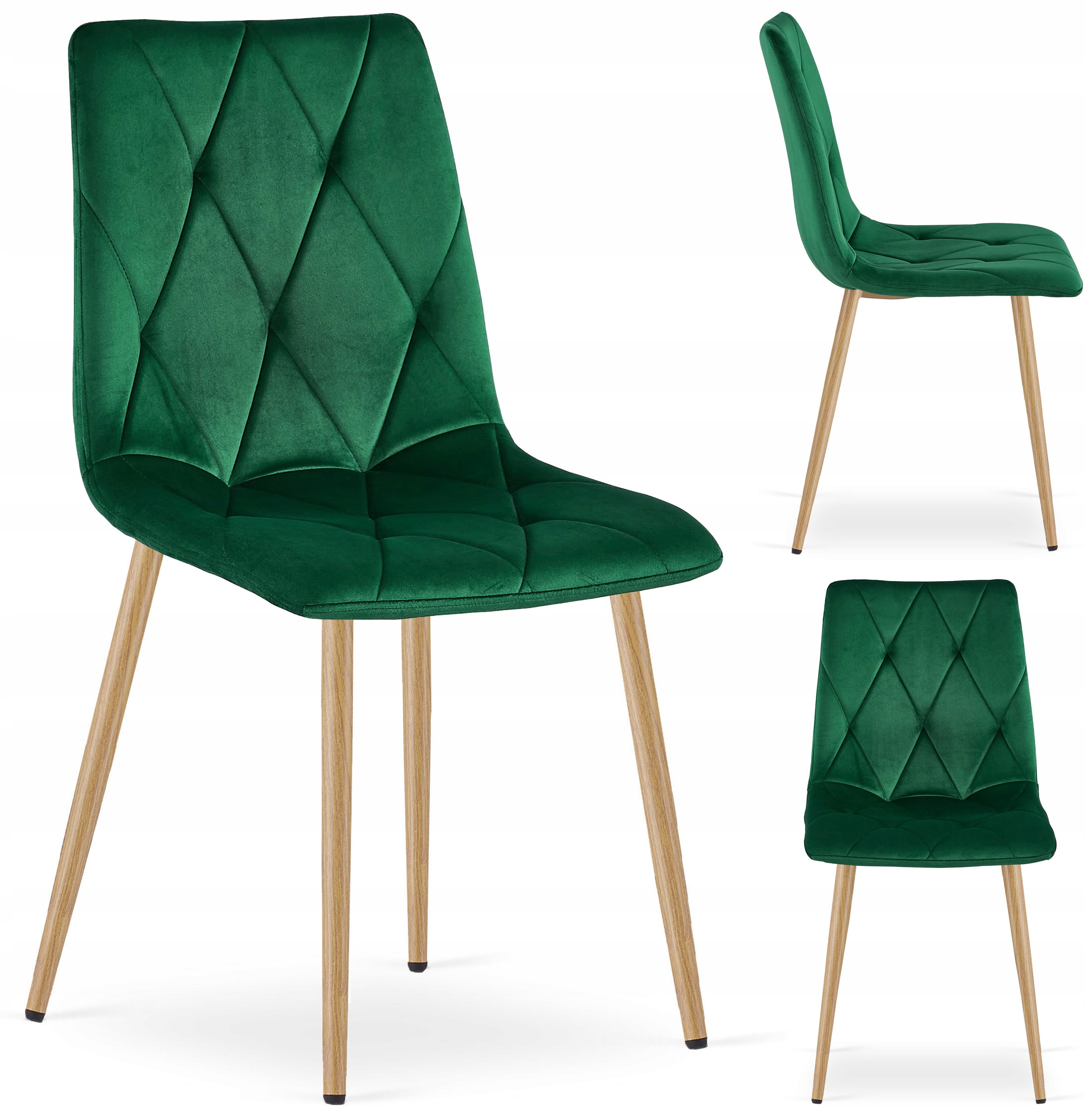 Krzesło Tapicerowane Welurowe Velvet Do Salonu Kuchni Jadalni Lumines