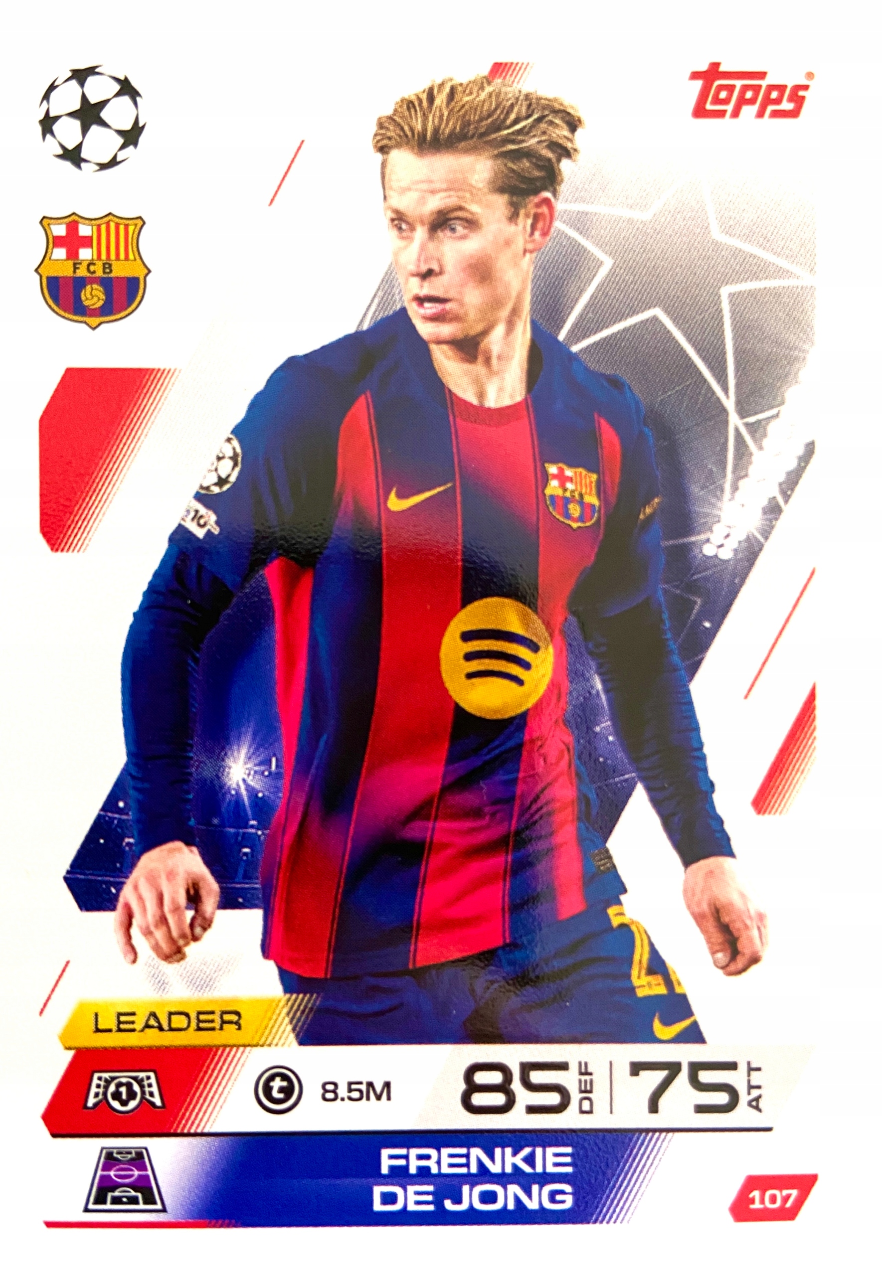 Match Attax Ucl 2025/26 2026 107 Frenkie De Jong Fc Barcelona