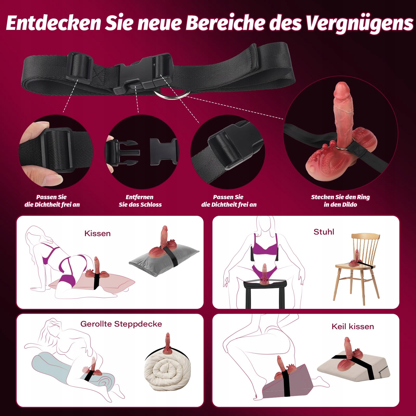 SITANDRIDE Wibrator Dildo Z Funkcją Pchnięcia 10 Trybów Wibracji — miniatura 2