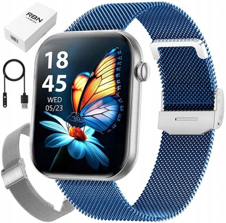 Chytré Hodinky Dámské Rubicon 1.85" Amoled Hovory Monitor srdečního tepu Oznámení