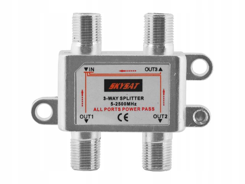 Spliter antenowy HQ 3 WAY, 5-2500MHz