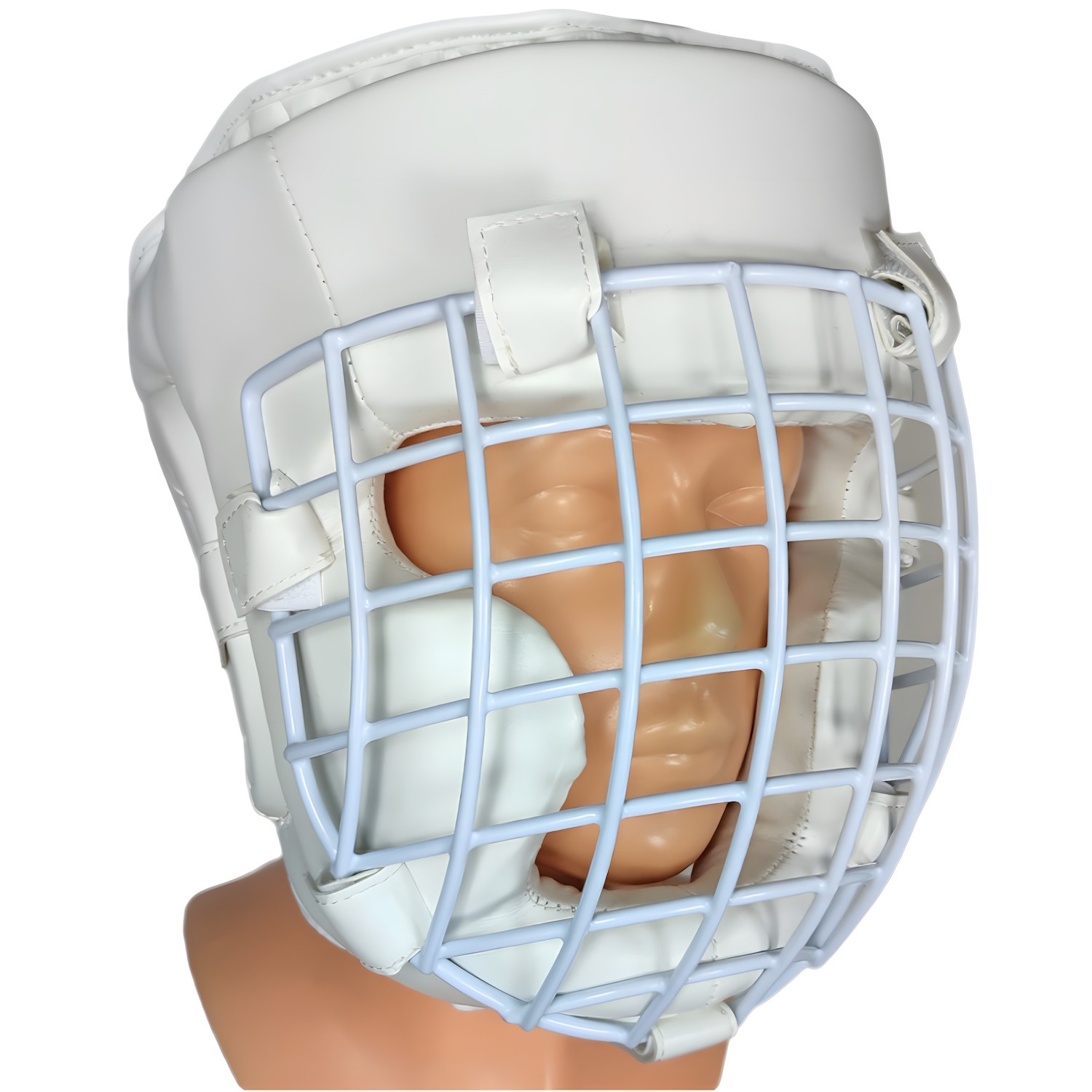 Kask sparingowy z kratą metalową 2w1 regulowany Karate Kyokushin Ze Skaju S