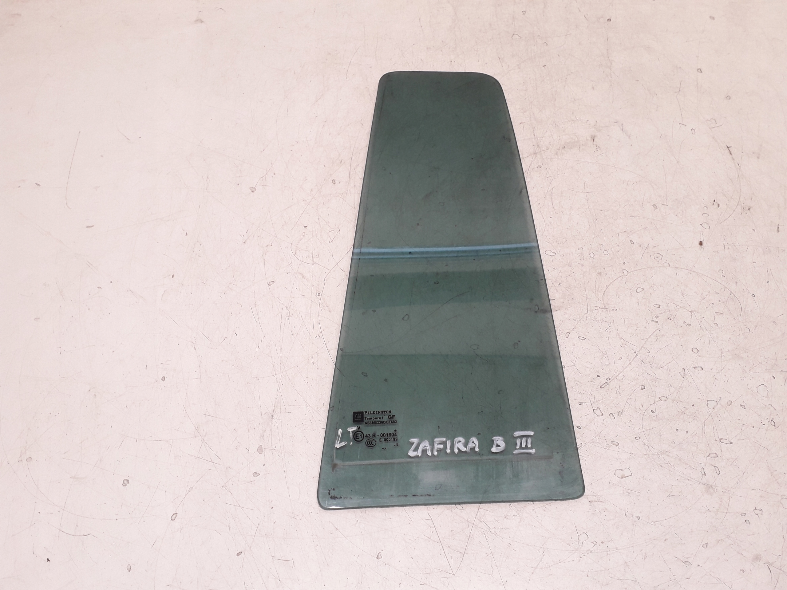 OPEL ZAFIRA B 05- SZYBA DRZWI LEWA TYLNA TYŁ MAŁA