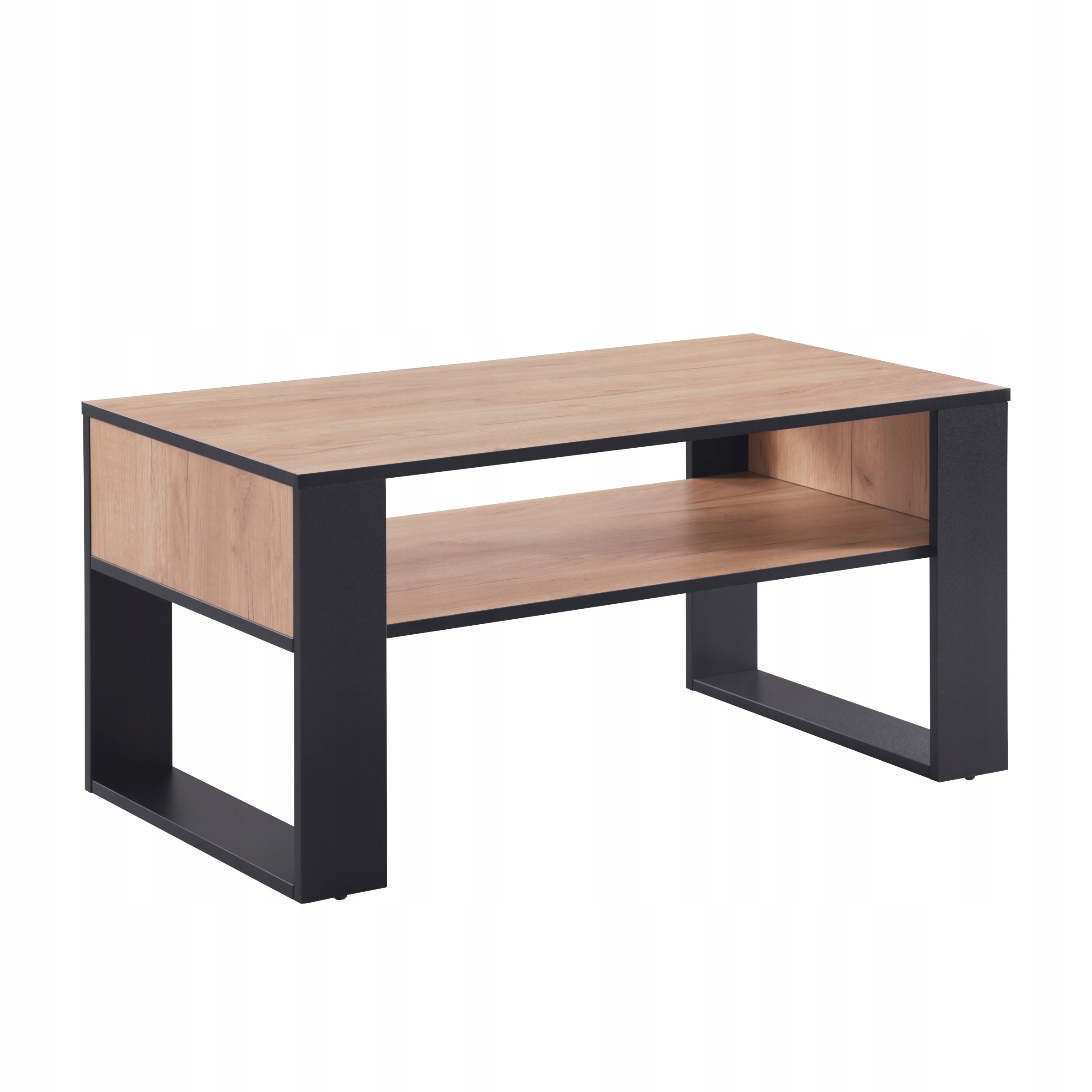 Konferenční stolek Houseland Domini dub craft zlatý/černý