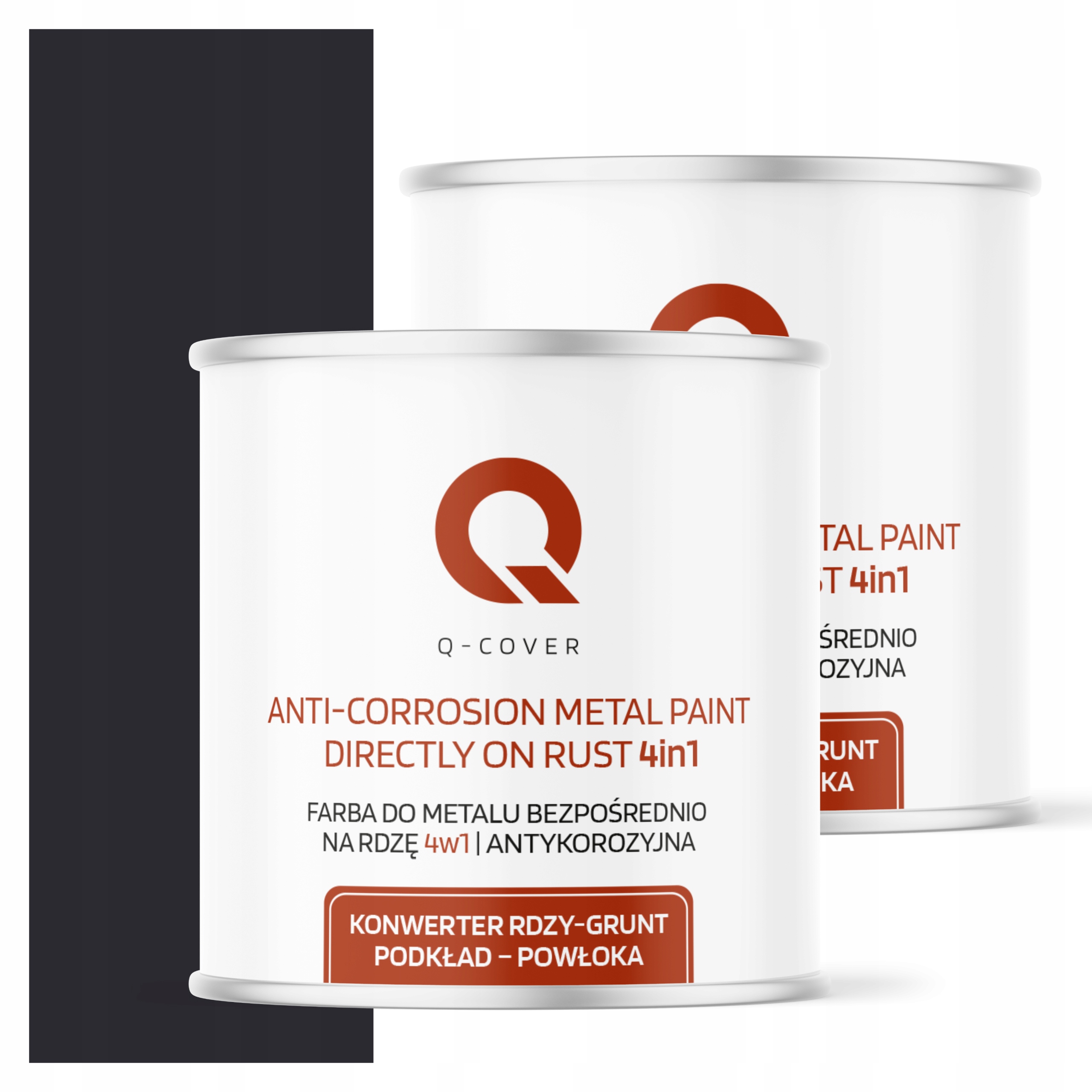 Farba Priamo na hrdzu Kov Pozinkovaná Oceľ 2.5L 4v1 Vysoký Lesk Farba Čierna