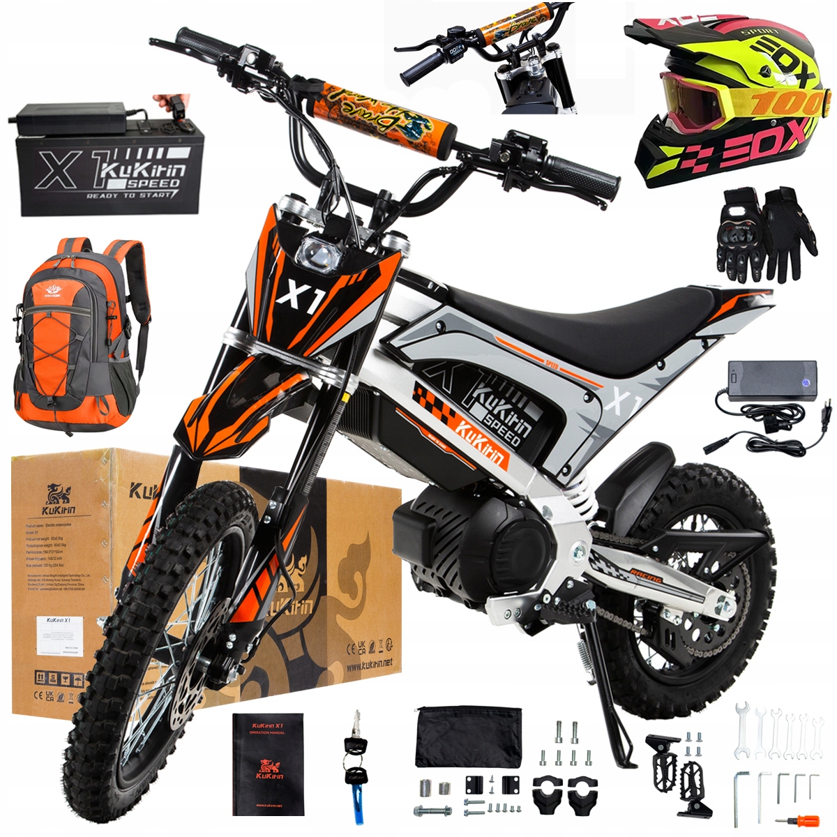 Kukirin X1 2026 Nové terénní elektrické vozidlo 2000W50KM/H 48V20.8Ah 14''