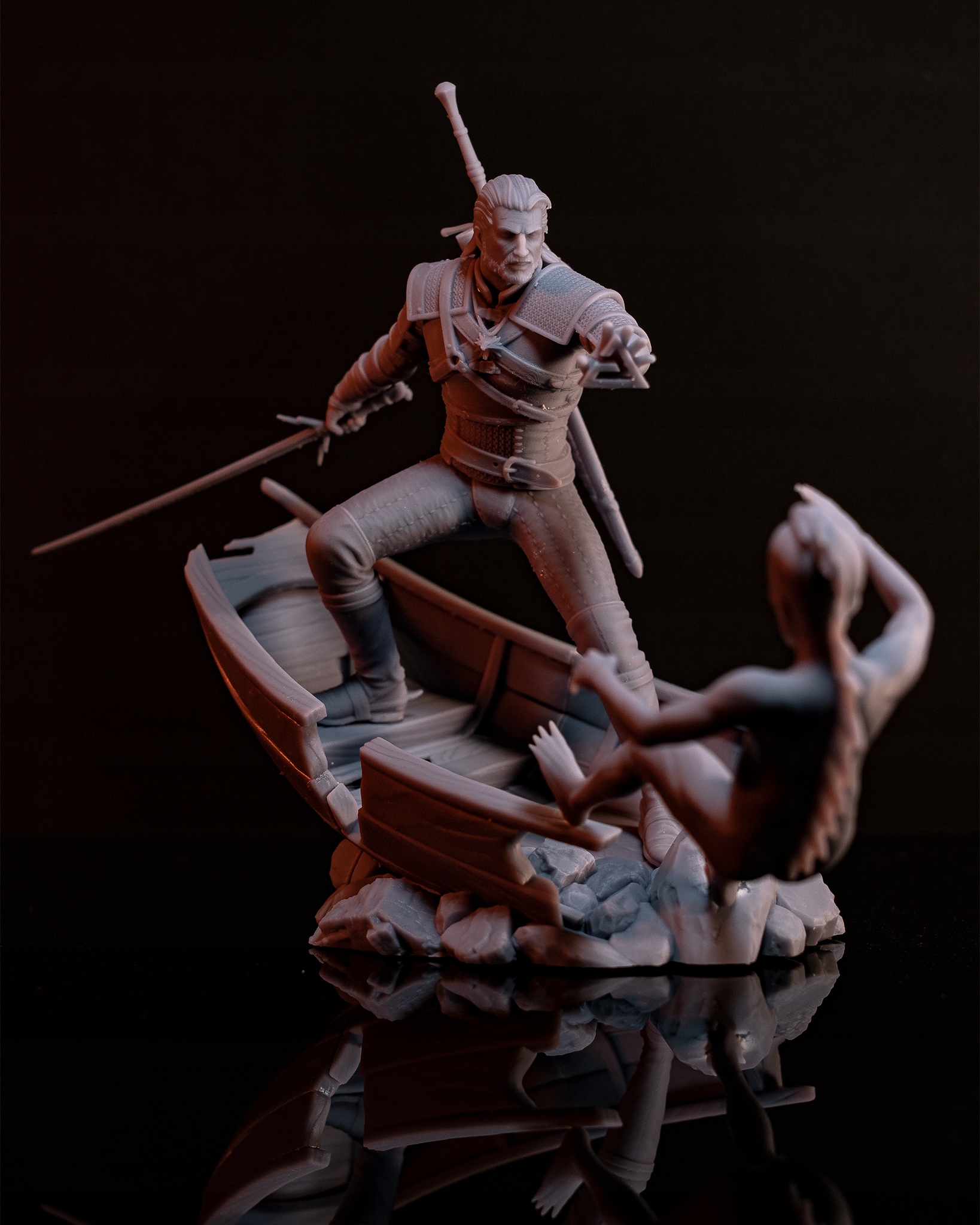 Figurka Geralt Zaklínač 3 h3LL creator 3D tisk 12K