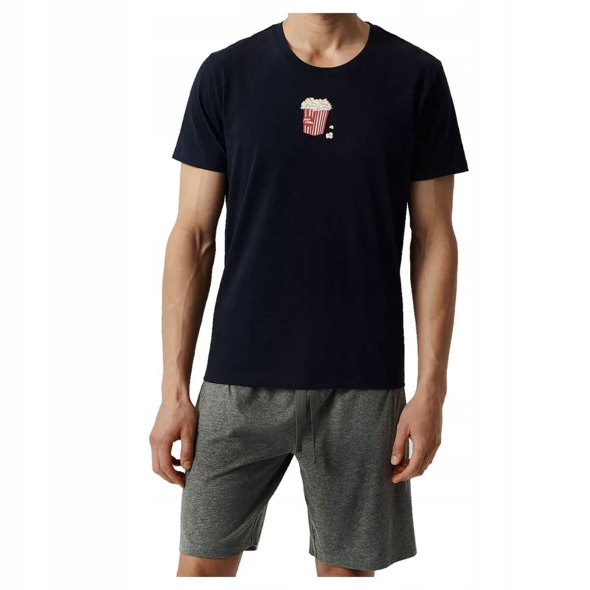 Atlantic Pánské bavlněné pyžamo s krátkým rukávem, pohodlné, velikost 383, velikost L