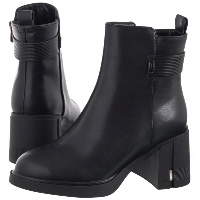 Dámské kožené boty Kotníkové Boty Filippo černé DBT6519/25 Black