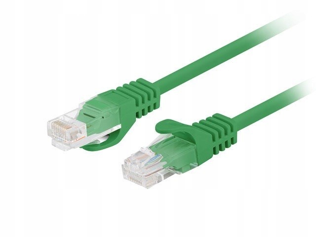 Patchcord KAT.6 Utp 1M Zielony Fluke Passed Lanberg 10-PACK