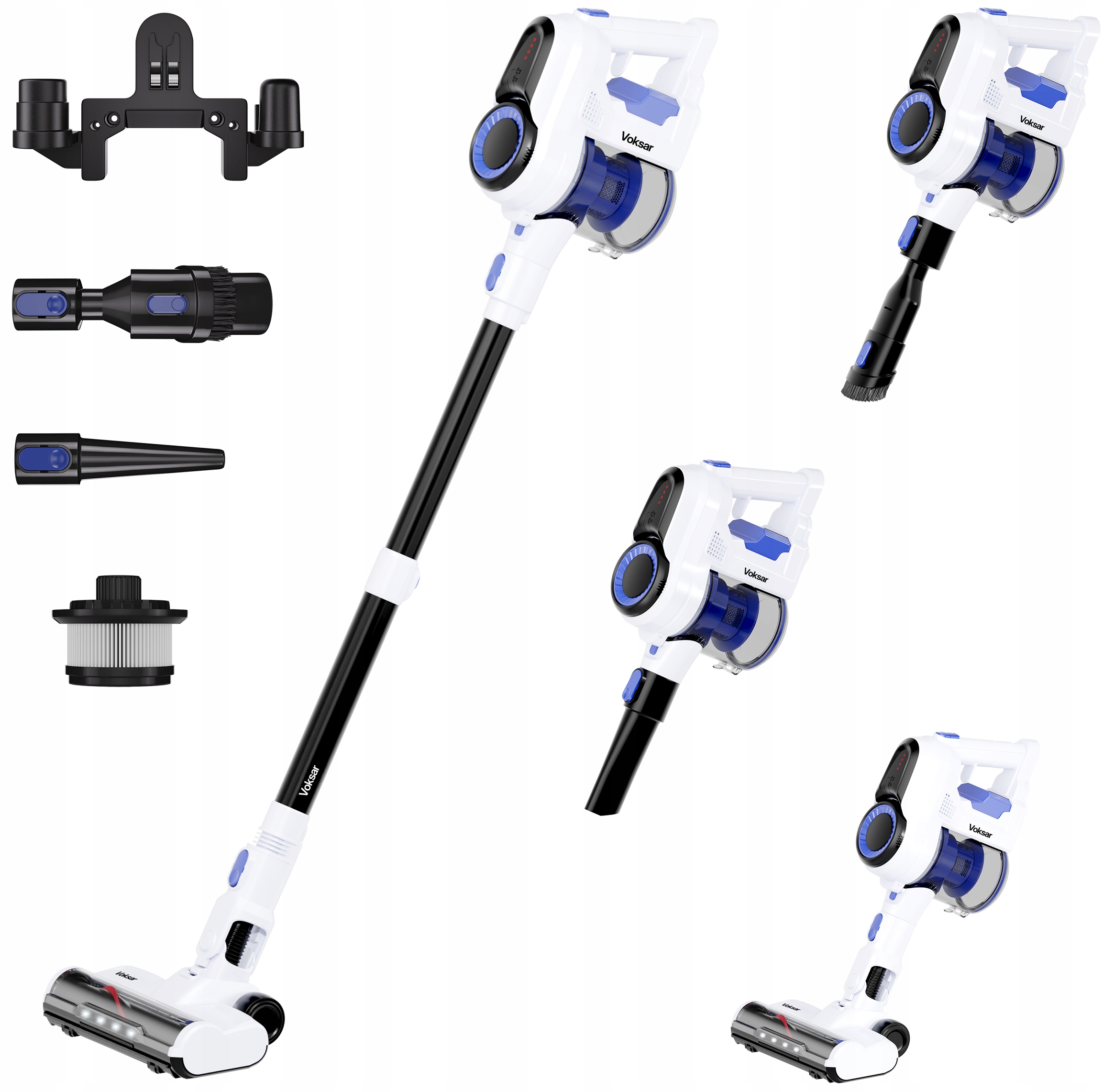 Odkurzacz Bezprzewodowy Pionowy Voksar A11 Led 5w1 Hepa ręczny cyklonowy