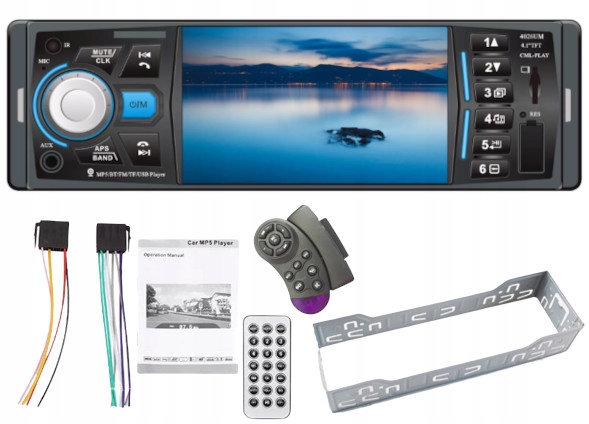 Автомобільний радіоприймач 1DIN USB Bluetooth AUX 4,2