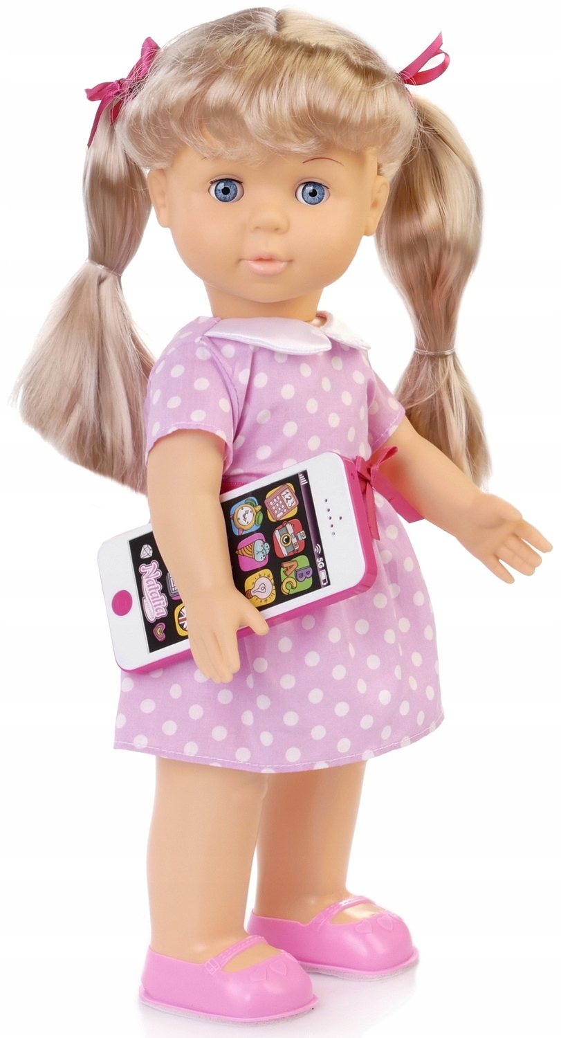 Lalka NATALIA INTERAKTYWNA CHODZĄCA ZE SMARTFONEM Mówi Śpiewa PL-ANG Bohater / Bajka brak