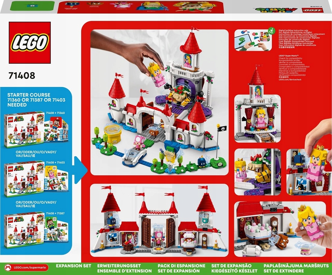 Lego Mario Stavebnice 1216ele Zámek Peach Rozšiřovací 71408