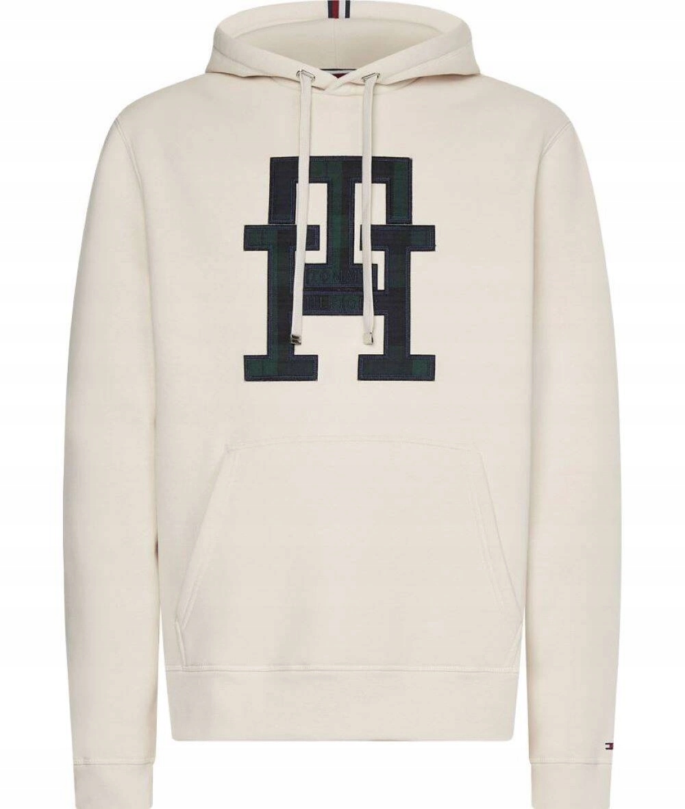 Pánská mikina Tommy Hilfiger Icon s kapucí teplá béžová, velikost S