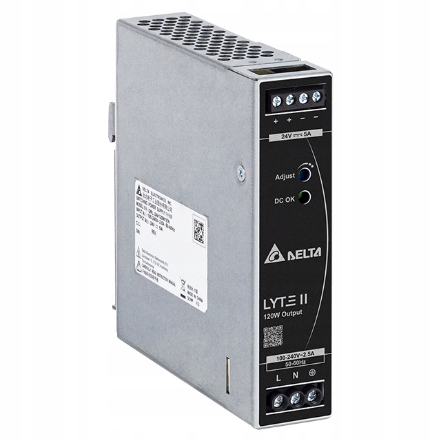 DRL-24V120W1EN: Delta Din lišta 24V/5A, Lyte II