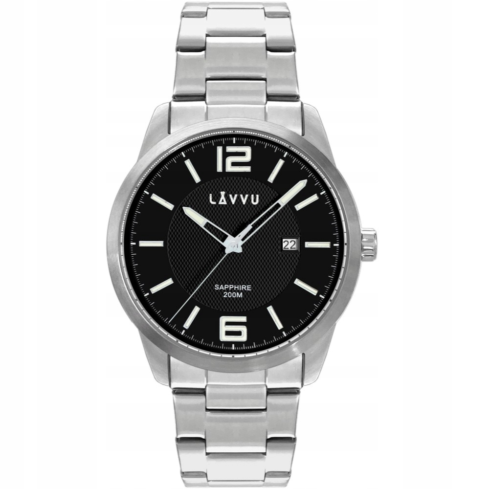 Lavvu 20 Atm Hodinky se safírovým sklíčkem Dykker Black