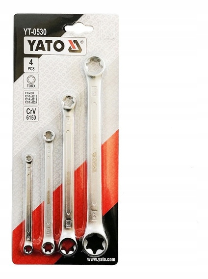 

Zestaw kluczy oczkowych torx Yato YT-0530 4 sztuki