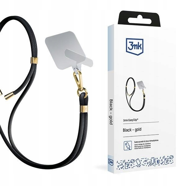 3MK EasyClip Black (gold)Smycz do telefonu