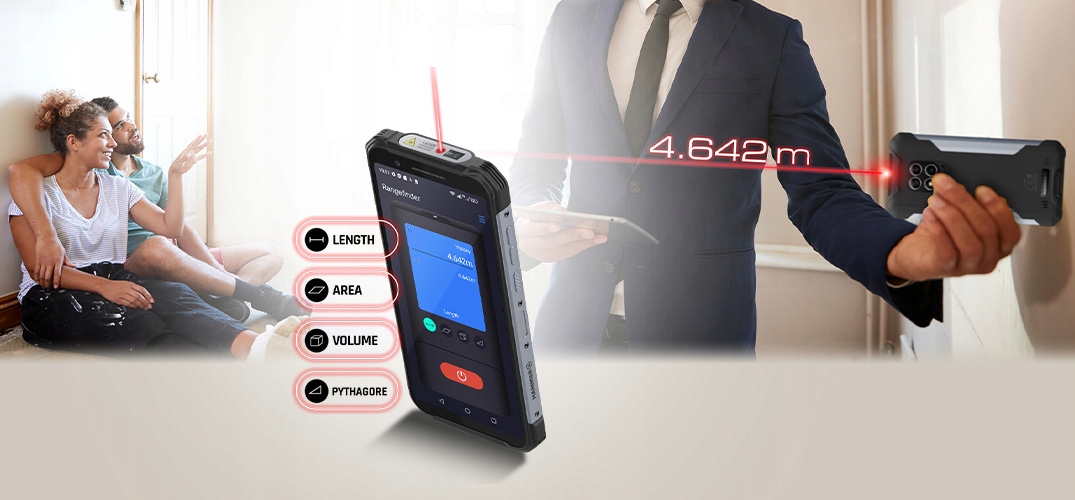 HAMMER Construction Pancerny Smartfon 6GB RAM IP69 Słuchawki w komplecie nie