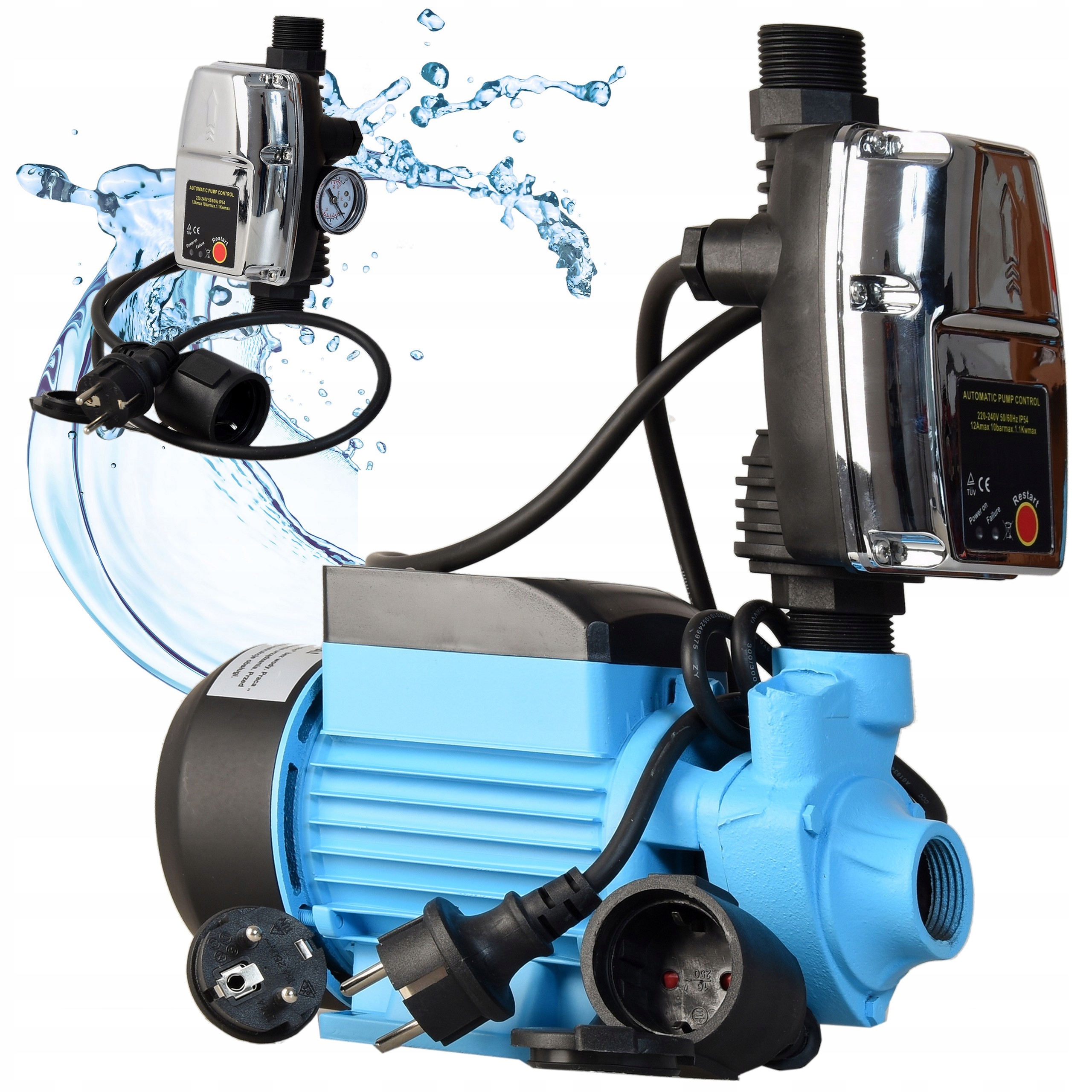 Hydrofor Beznádrže Čerpadlo Tlakový spínač pre čerpadlo Qb 2100L/H