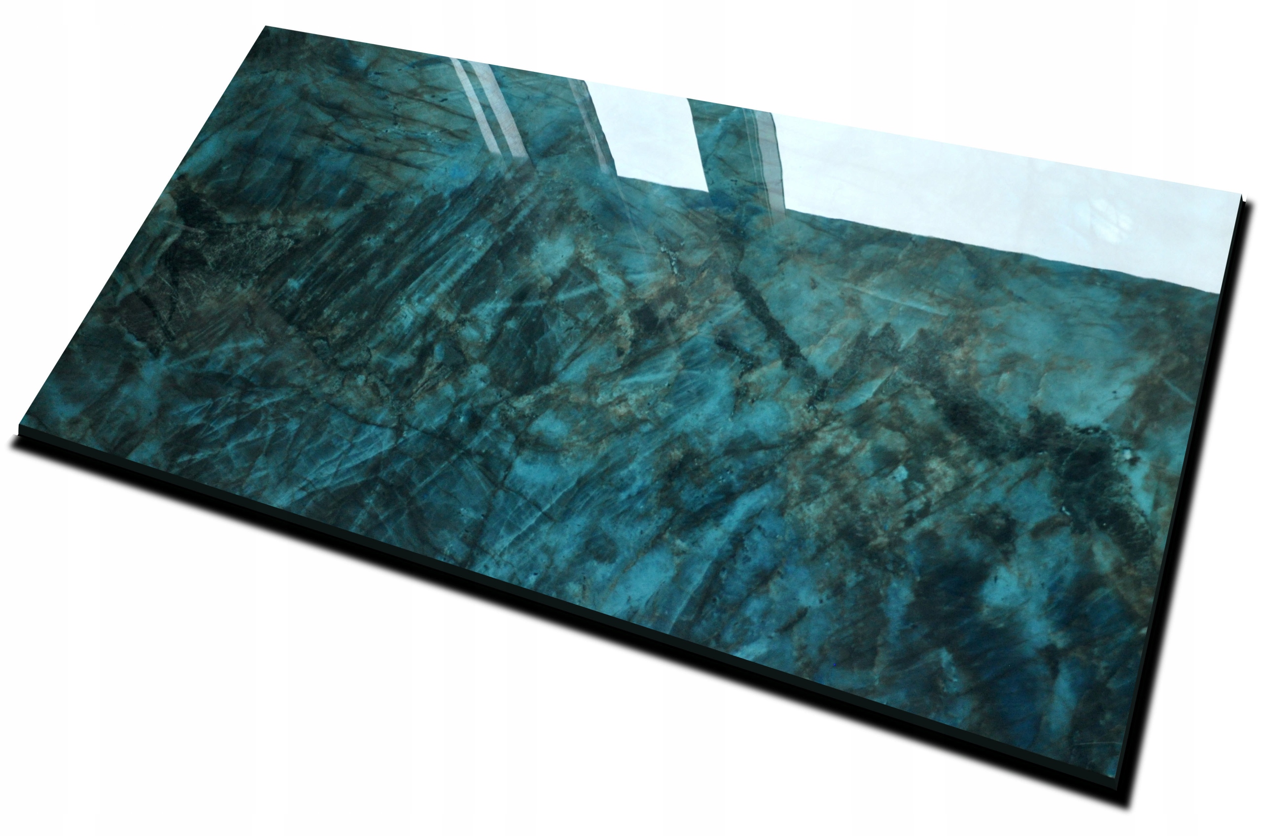 GRES PLYTKI PODŁOGOWE ŚCIENNE NIEBIESKI MARMUR POŁYSK 120X60 CERAL