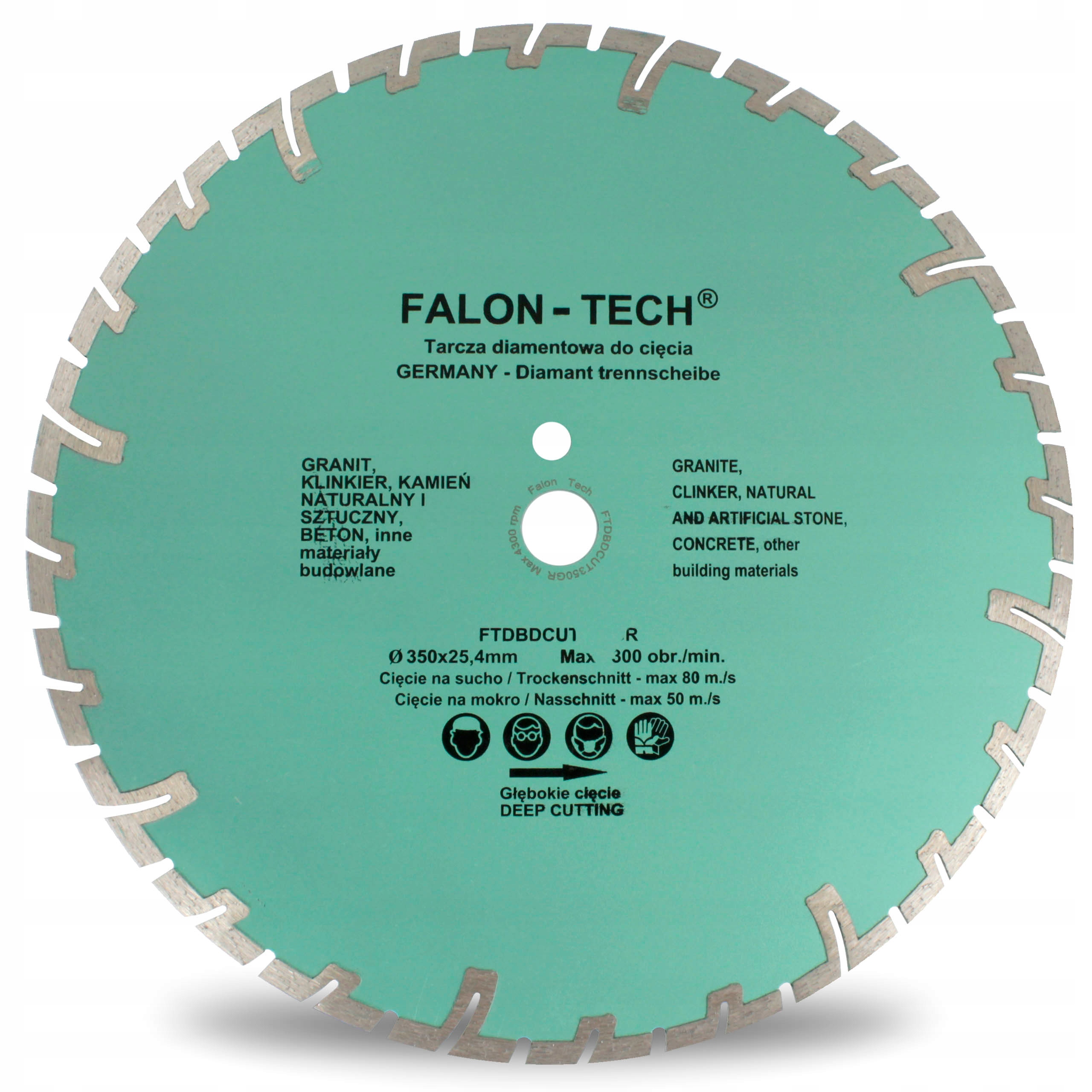 ДИСК АЛМАЗНИЙ 350/25,4 ГЛИБОКА СЕГМЕНТНА РІЗКА