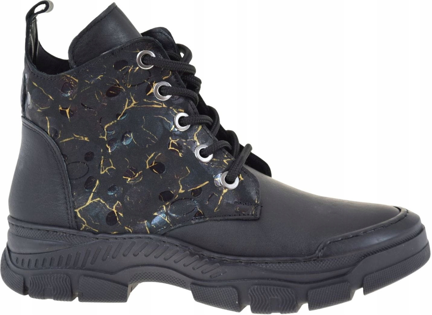 Dámské kotníkové boty kožené boty Artiker 57C2179 módní, elegantní, zateplené, černé 41