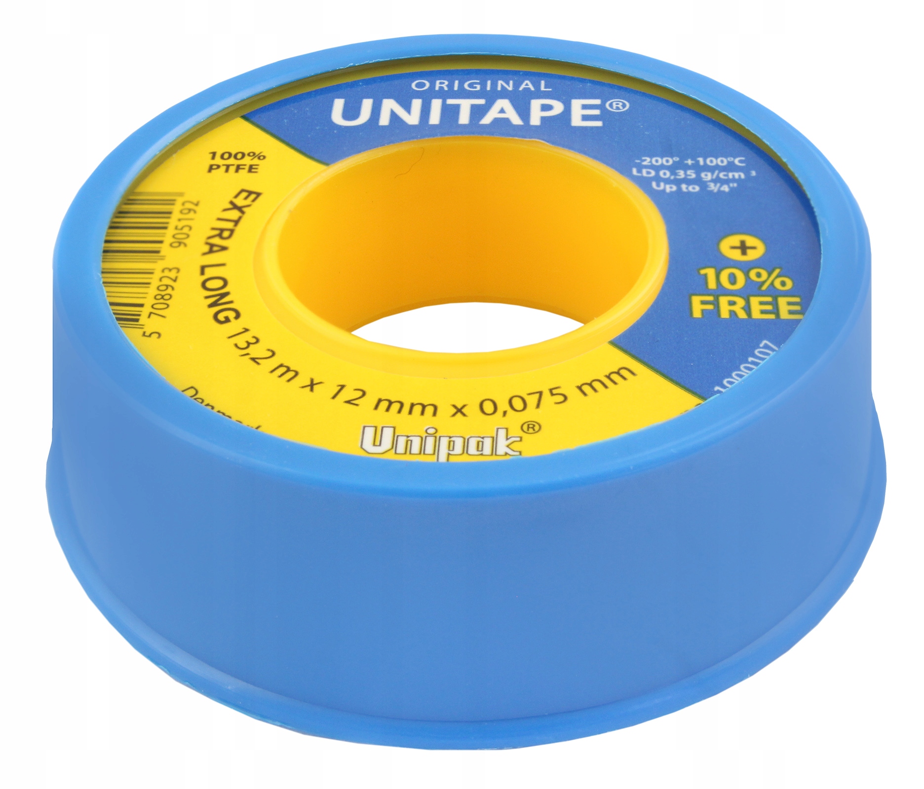

Taśma teflonowa Unipak Unitape 12 x 0,075 mm 13,2m