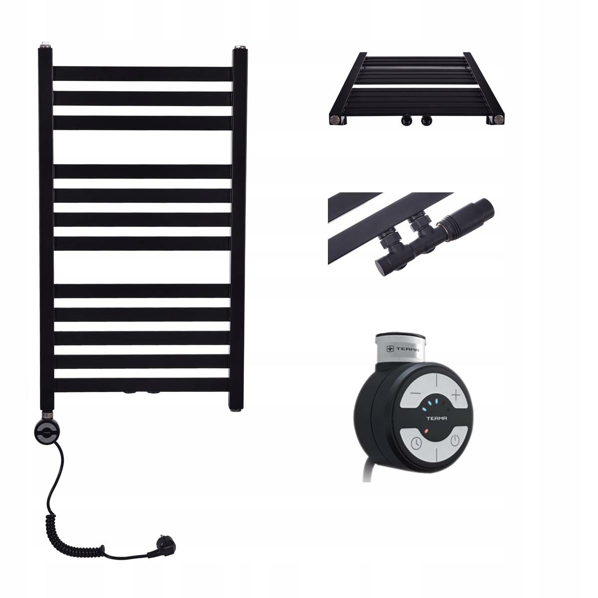 Elektrický koupelnový radiátor 300 W Vario Černý