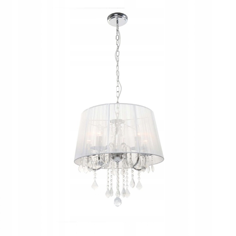 Elegantná závesná lampa do obývačky Mona 5xE14 čierna LP-5005/5P strieborná