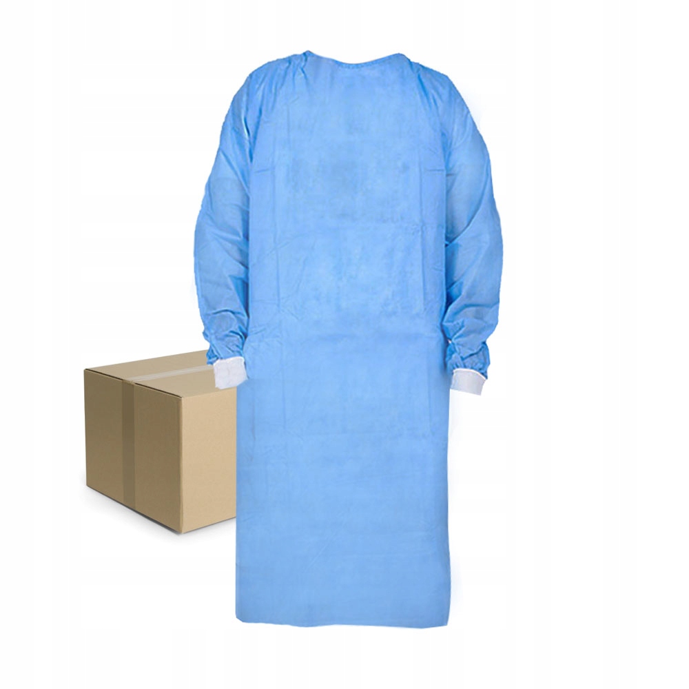 Voděodolná zástěra XL, izolační, modrá, s manžetou, 30 g, krabička x100