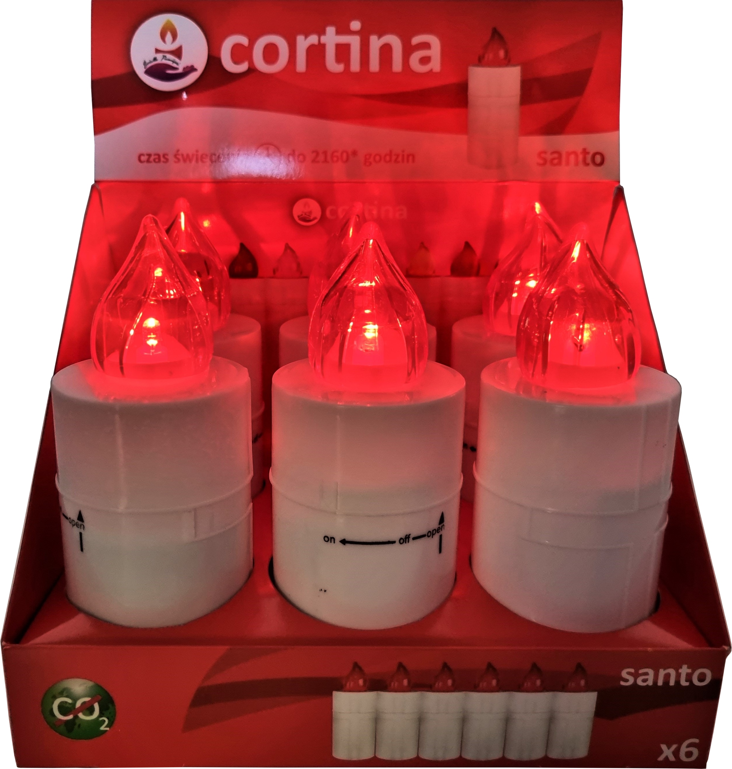 

Wkład Do Zniczy 6 Szt Led Elektryczne Wkłady 2xAA